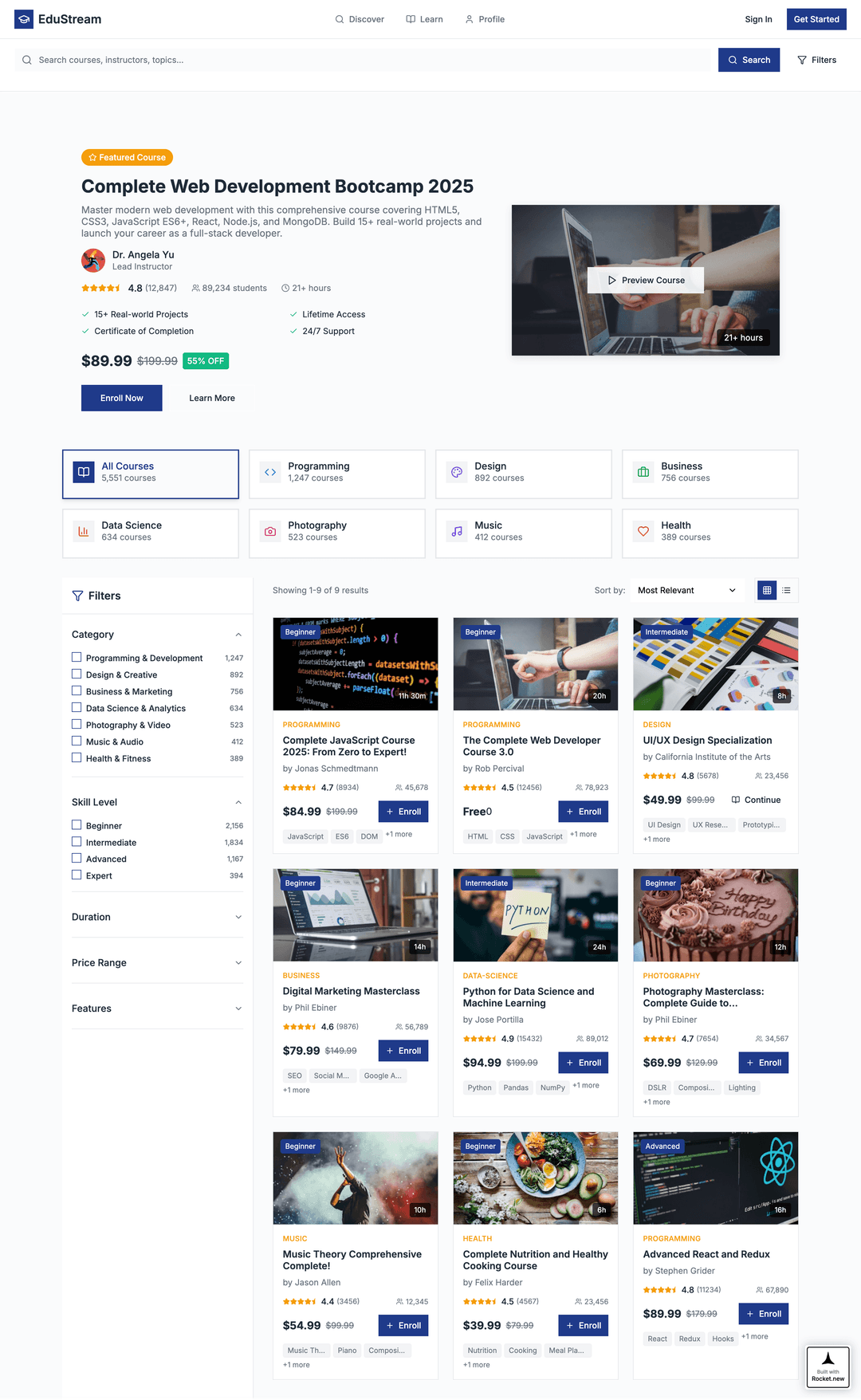 Educational Video content streaming platform - DhiWise Image 1