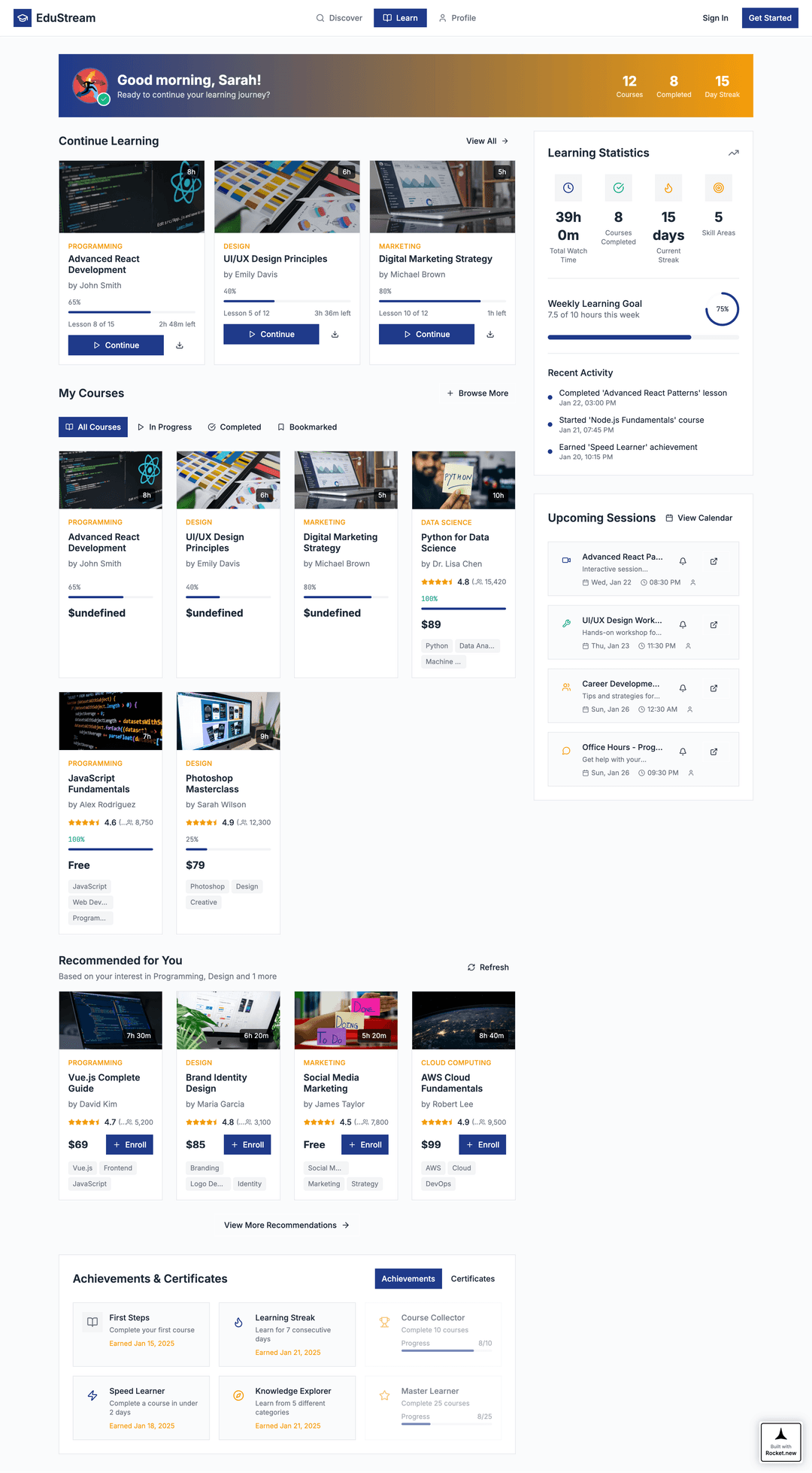 Educational Video content streaming platform - DhiWise Image 2