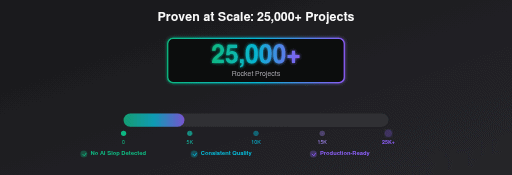 Scale Benchmark - 25,000+ Rocket projects generated