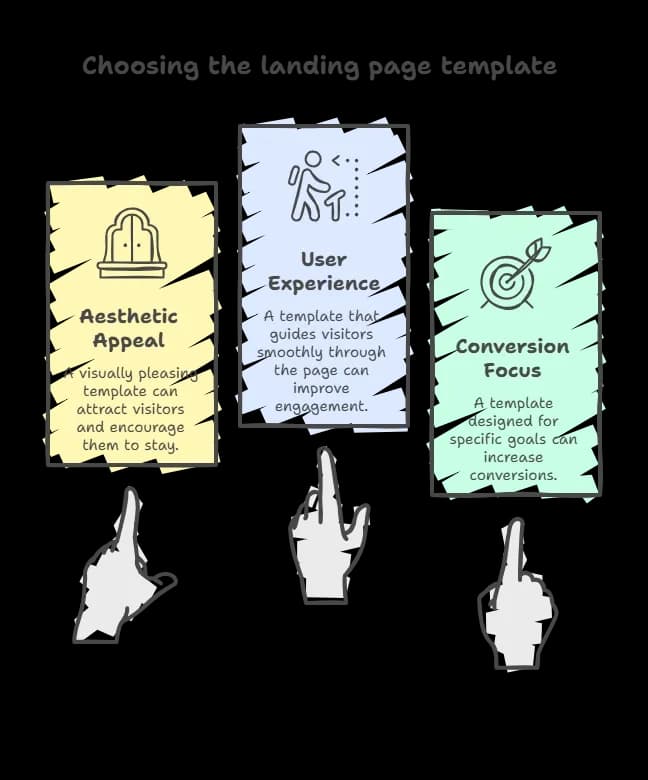 Choosing the landing page template.webp