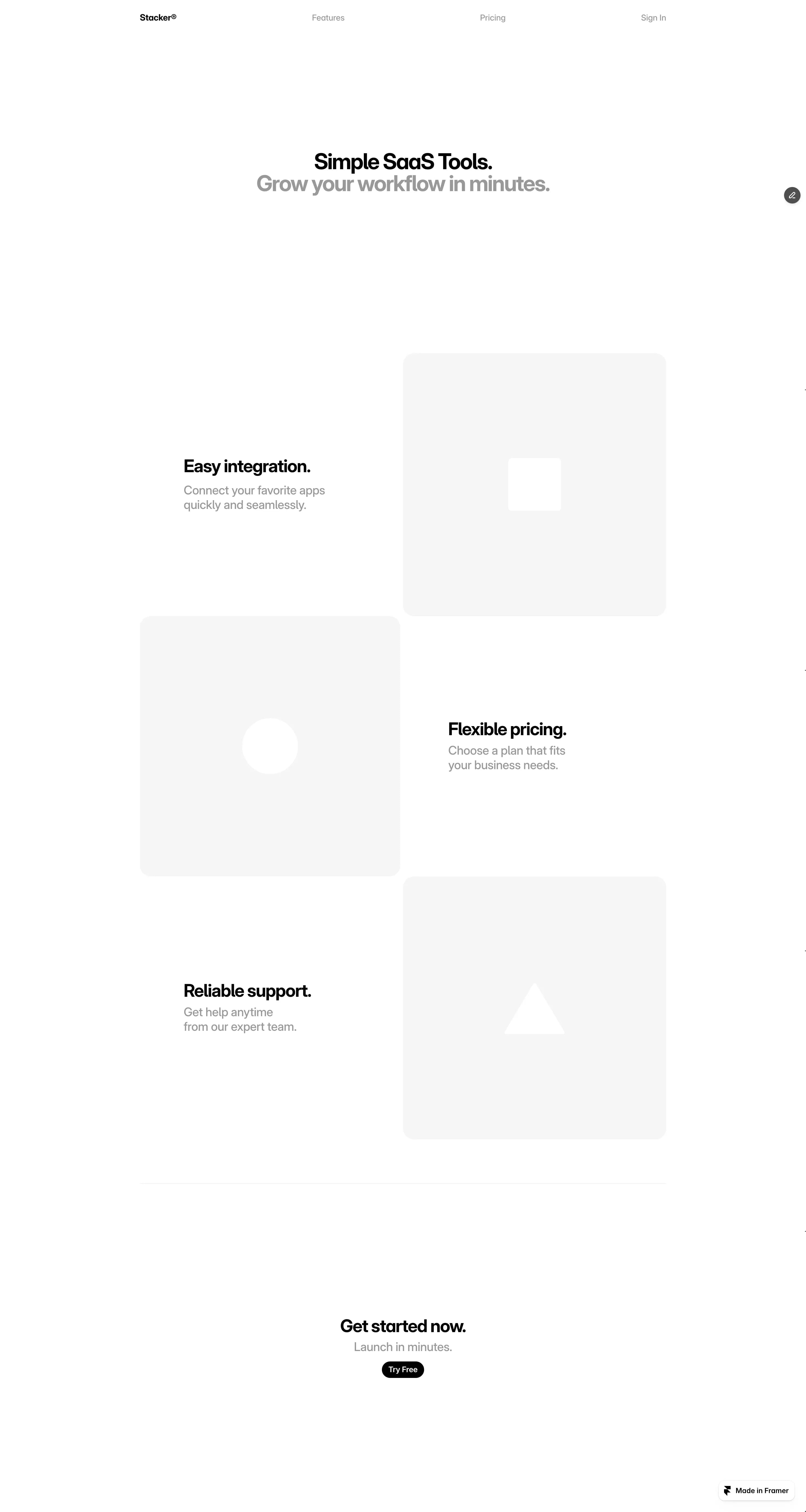 Framer comparison — Framer output