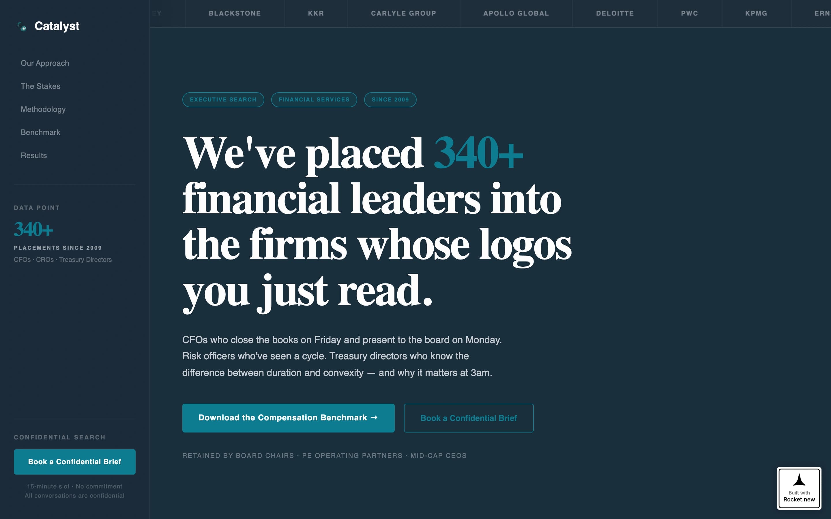 Catalyst - Financial Services Landing page Template