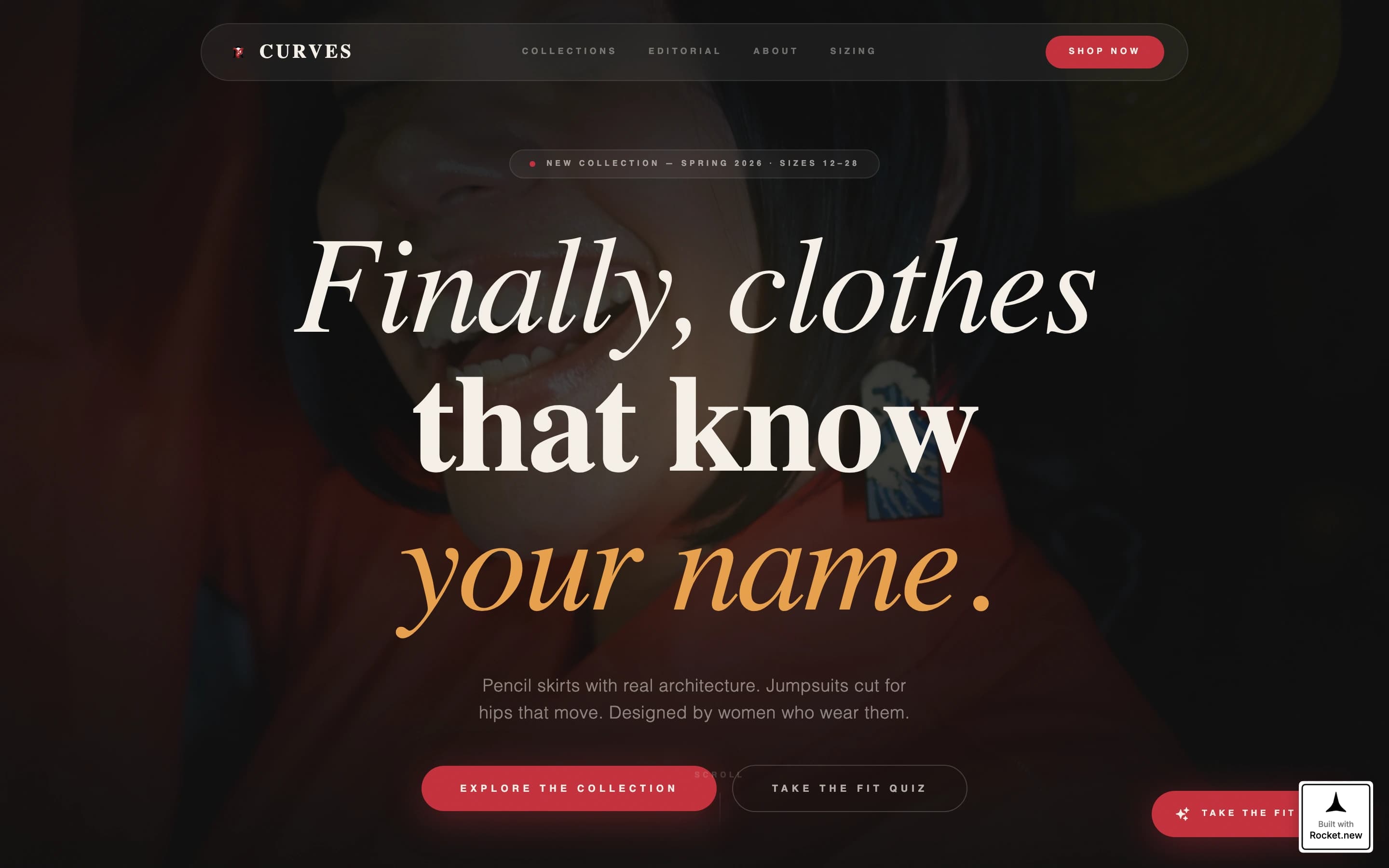 Curves - Bold Plussize Landing Page Template