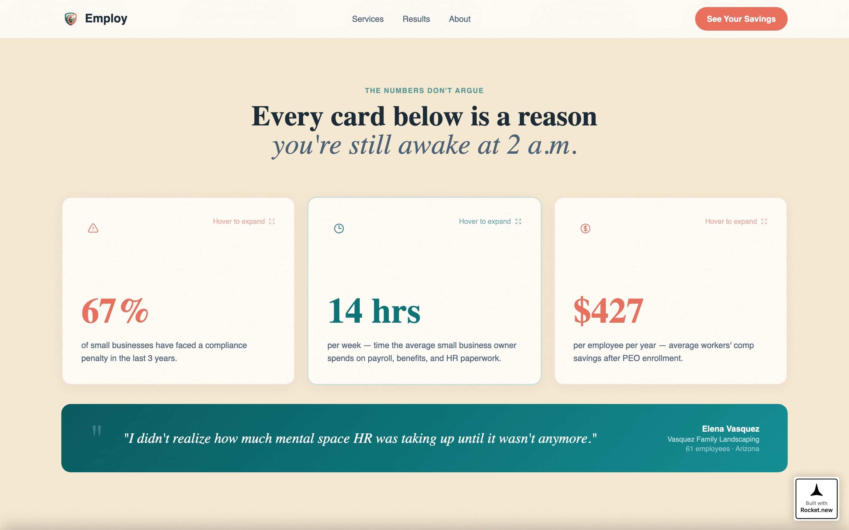 Employ - Trusted PEO Landing Page Template