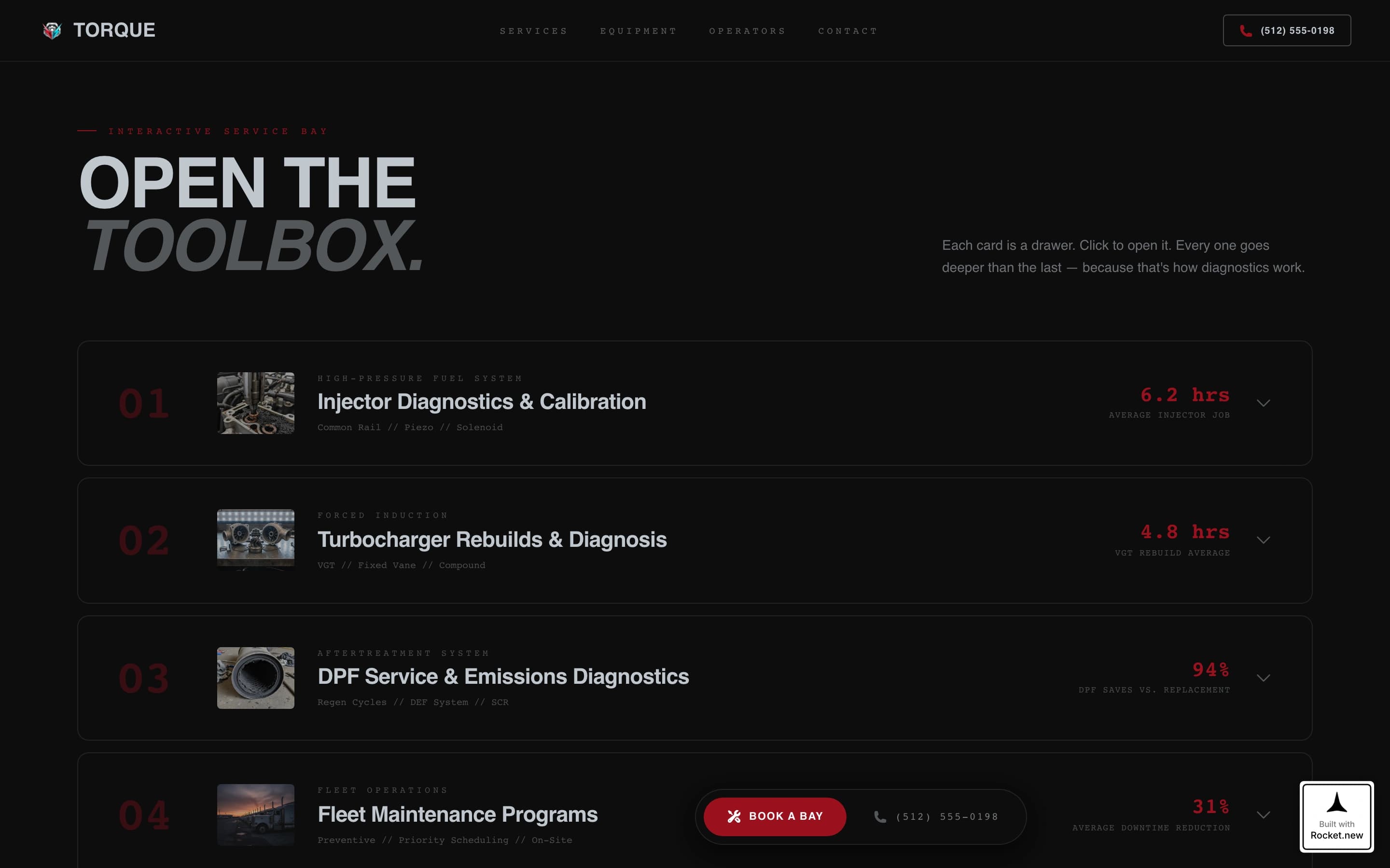 Torque - Precision Diesel Landing Page Template