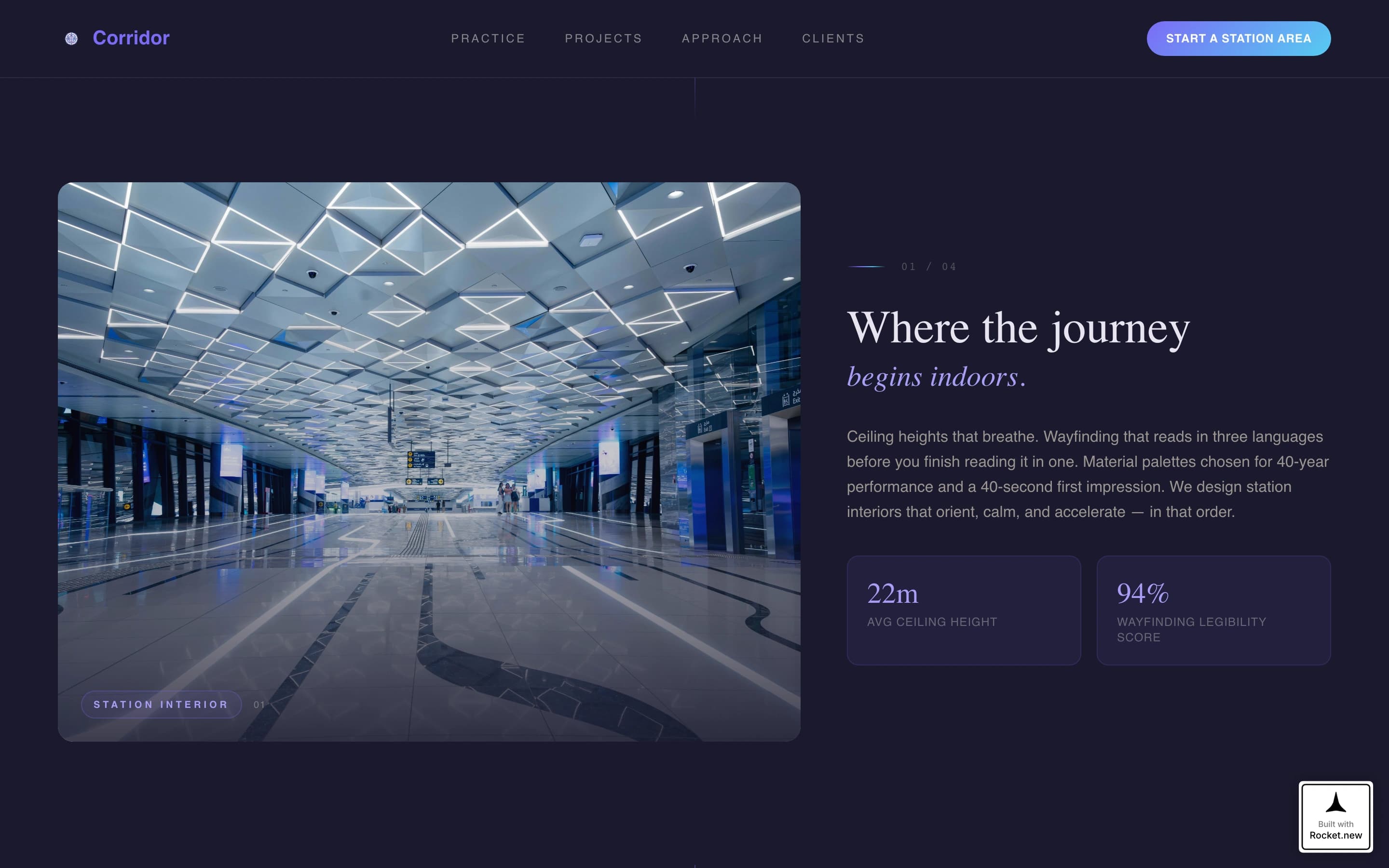 Corridor - Visionary Transit Oriented Landing Page Template