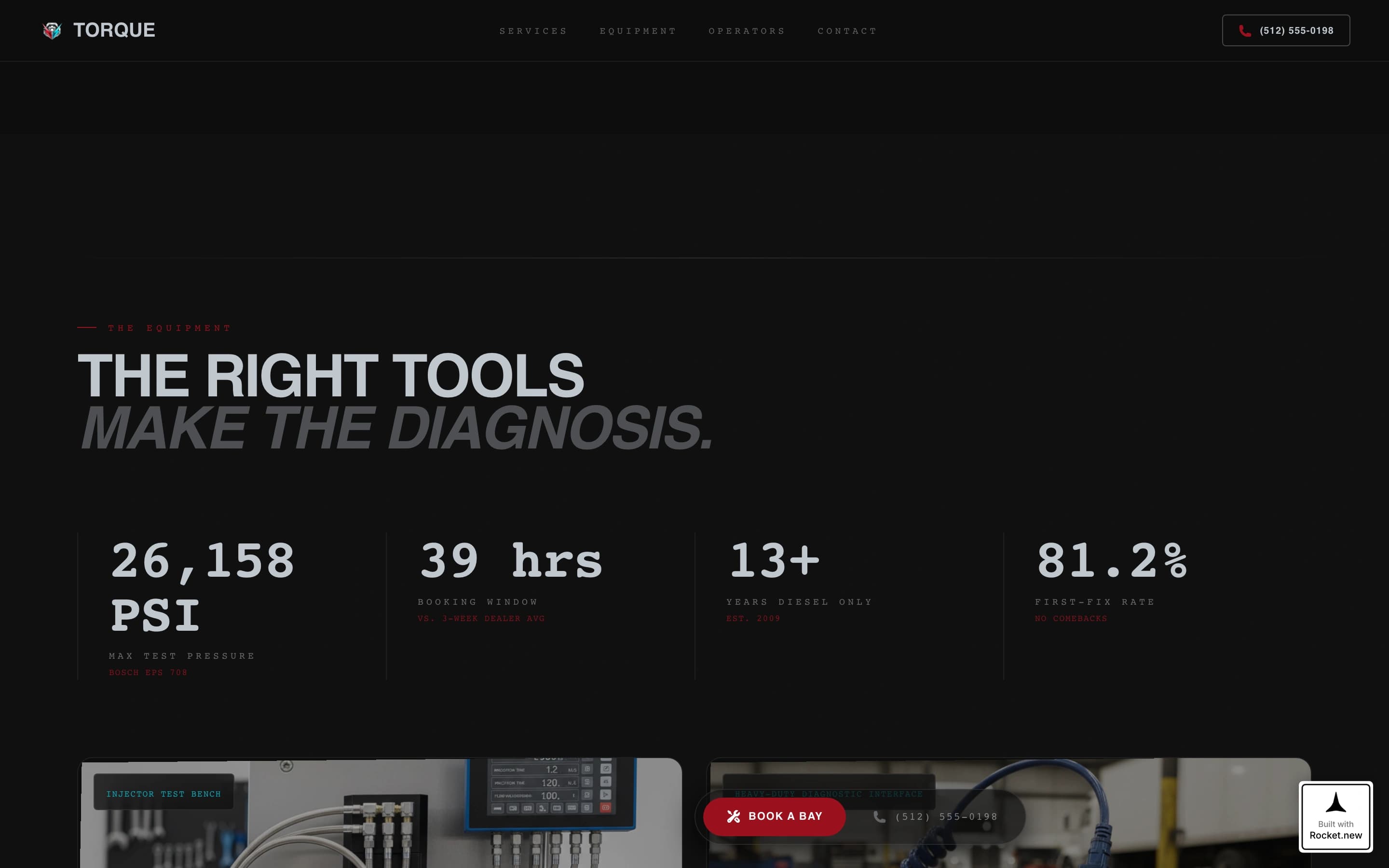 Torque - Precision Diesel Landing Page Template