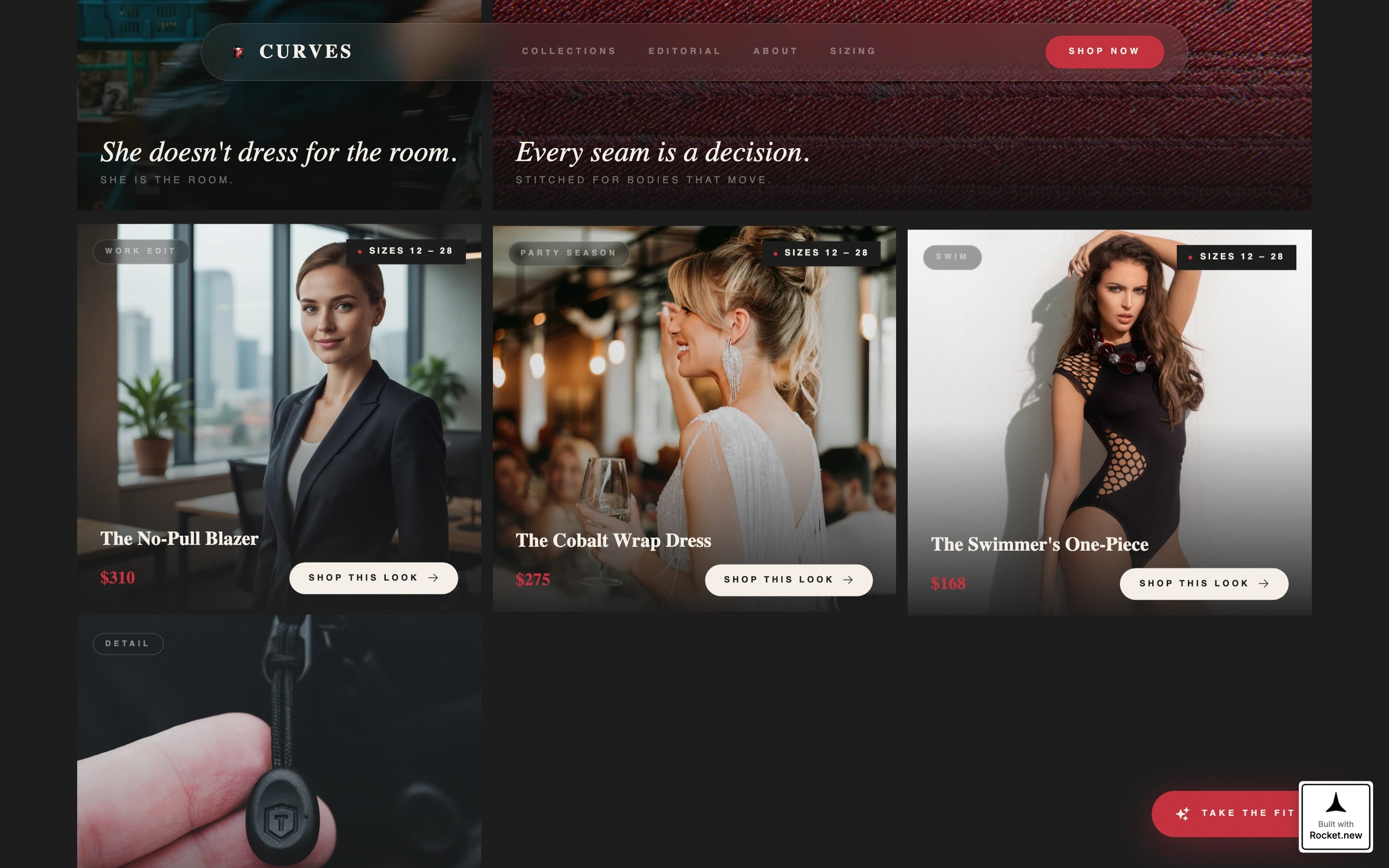 Curves - Bold Plussize Landing Page Template