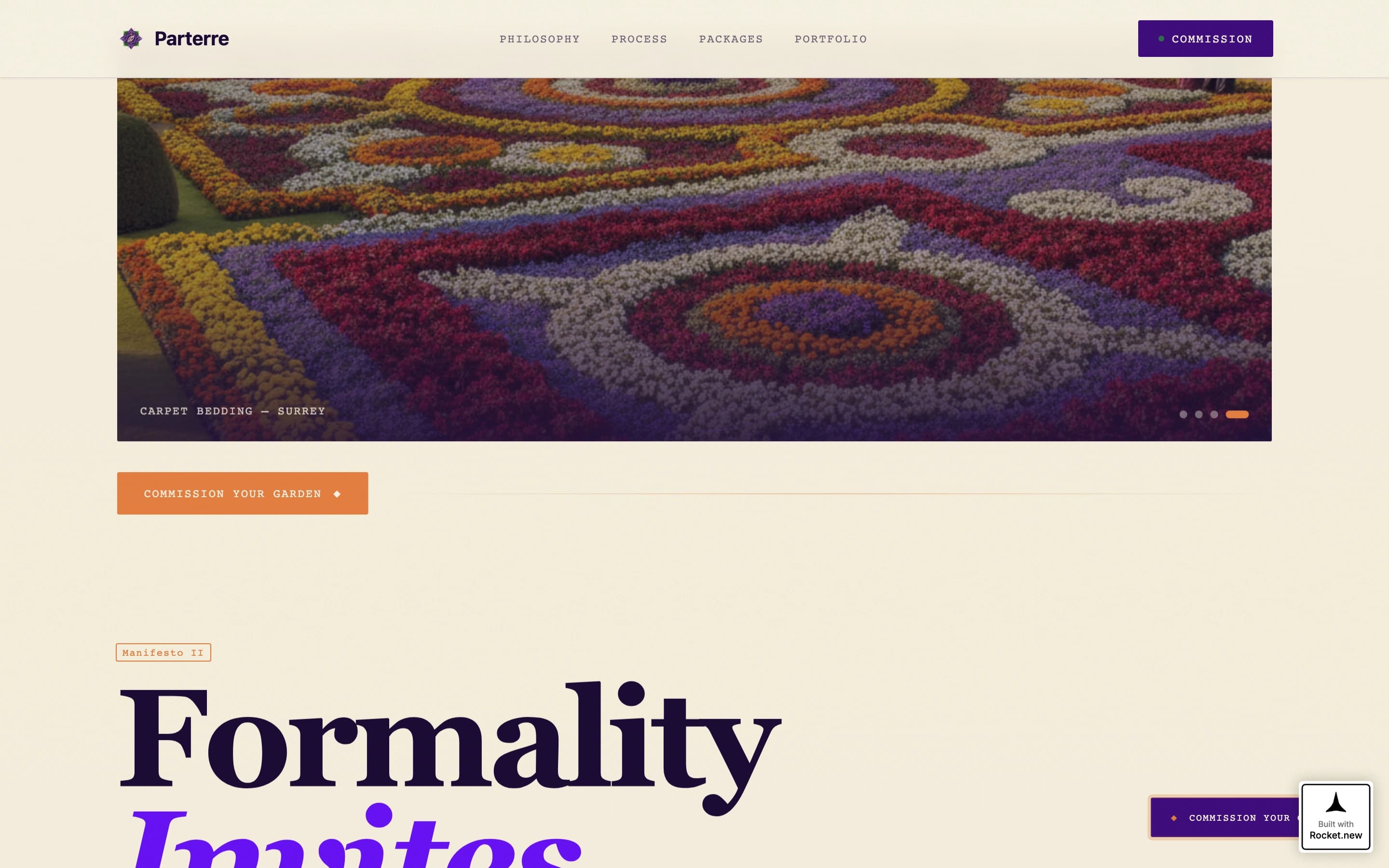 Parterre - Elegant Landscape Landing Page Template