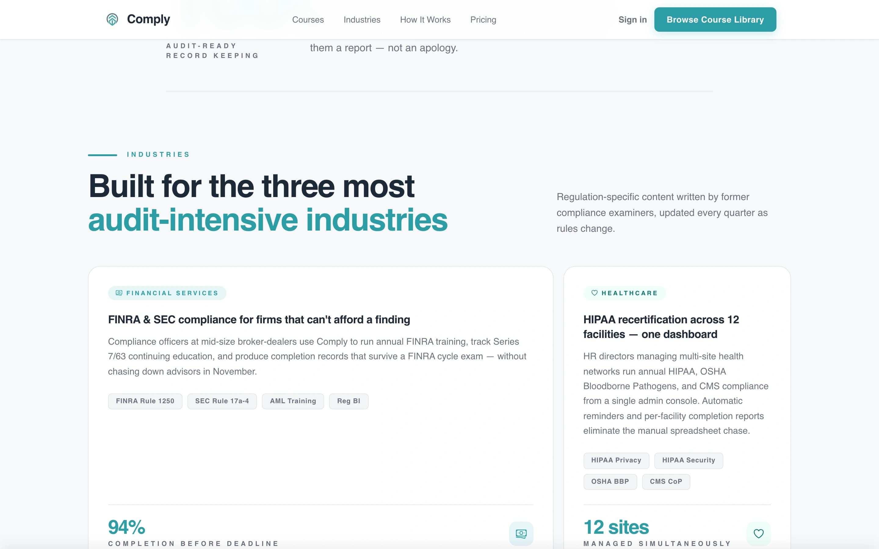 Comply - Trusted Compliance Landing Page Template