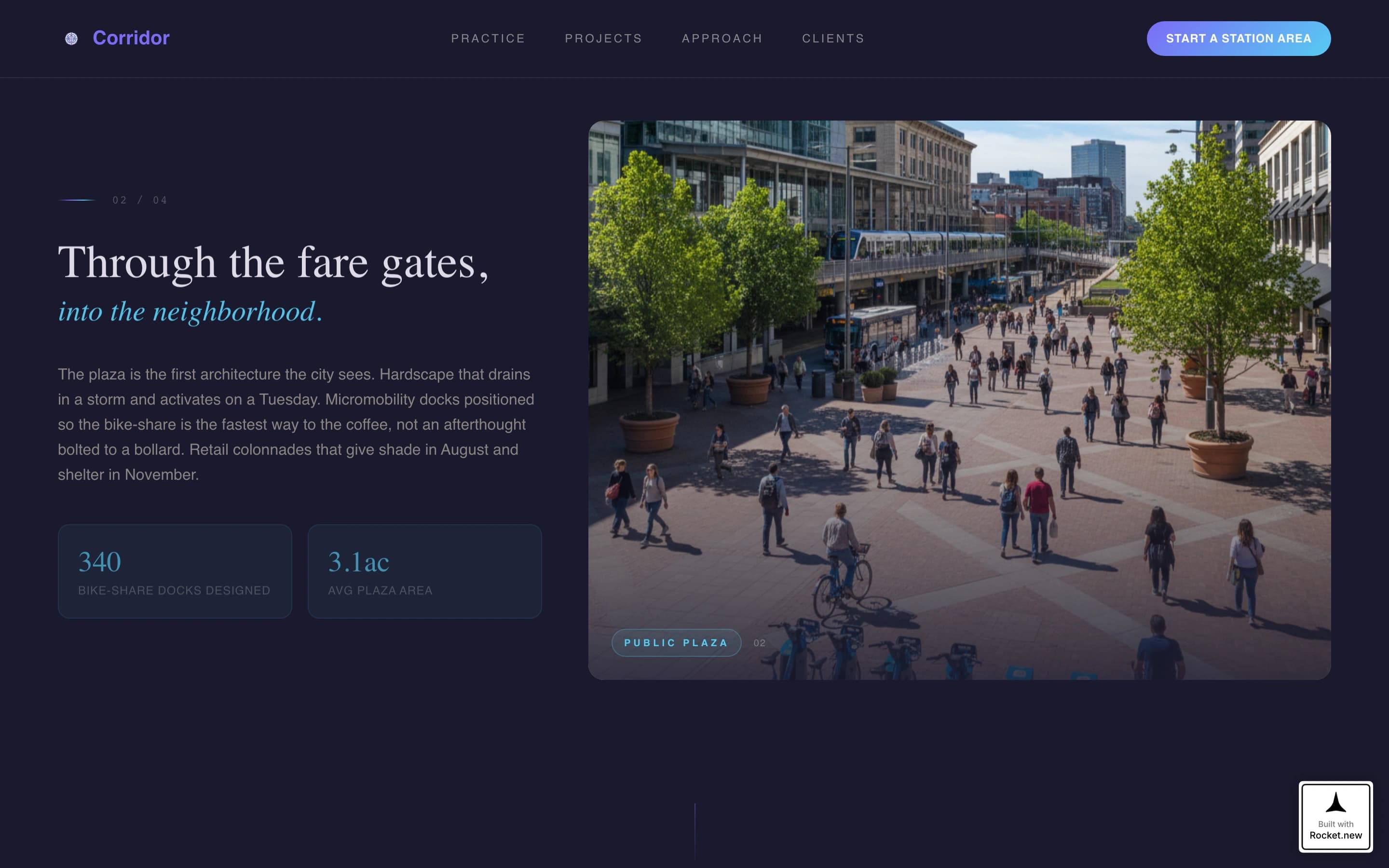 Corridor - Visionary Transit Oriented Landing Page Template