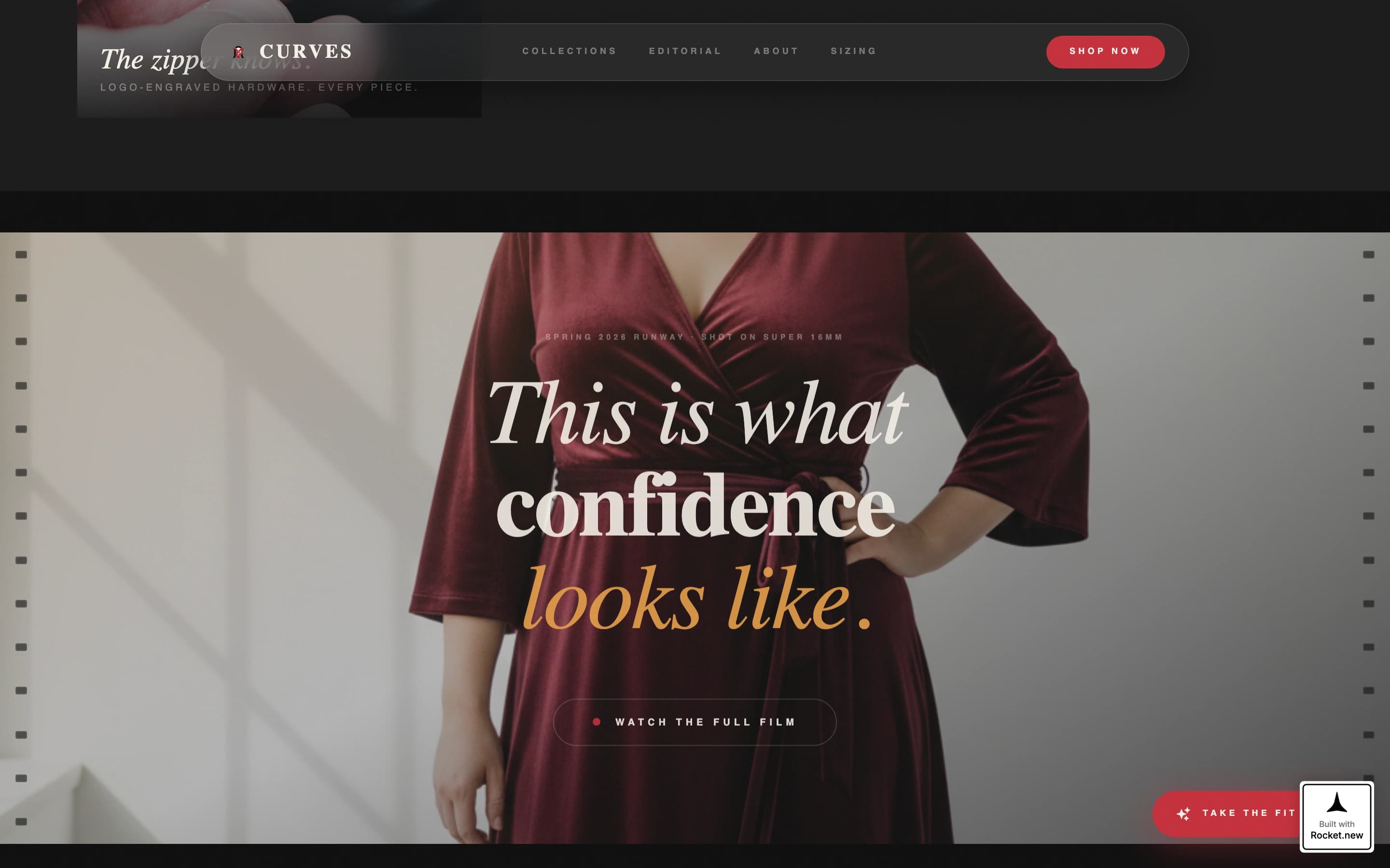 Curves - Bold Plussize Landing Page Template