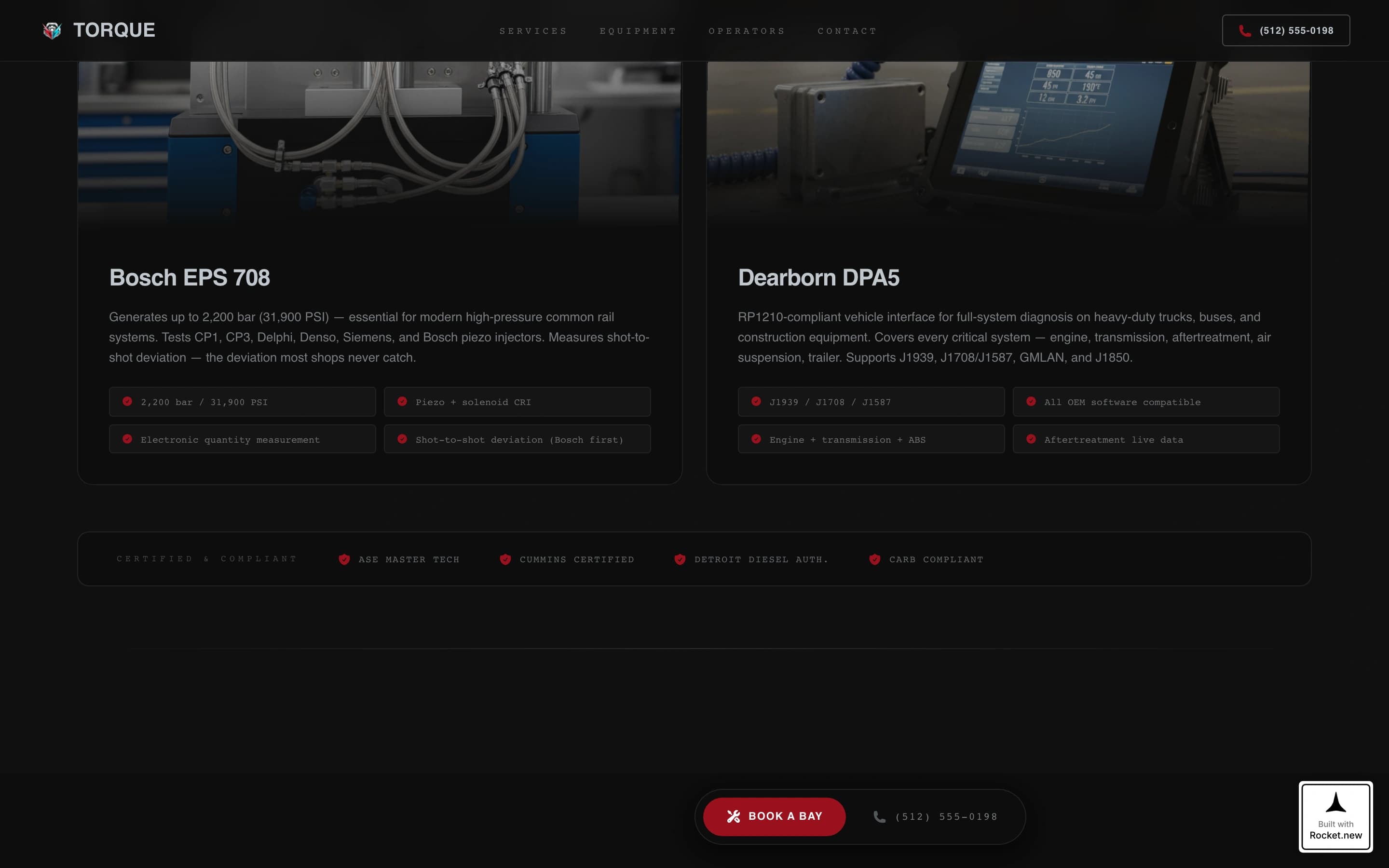 Torque - Precision Diesel Landing Page Template