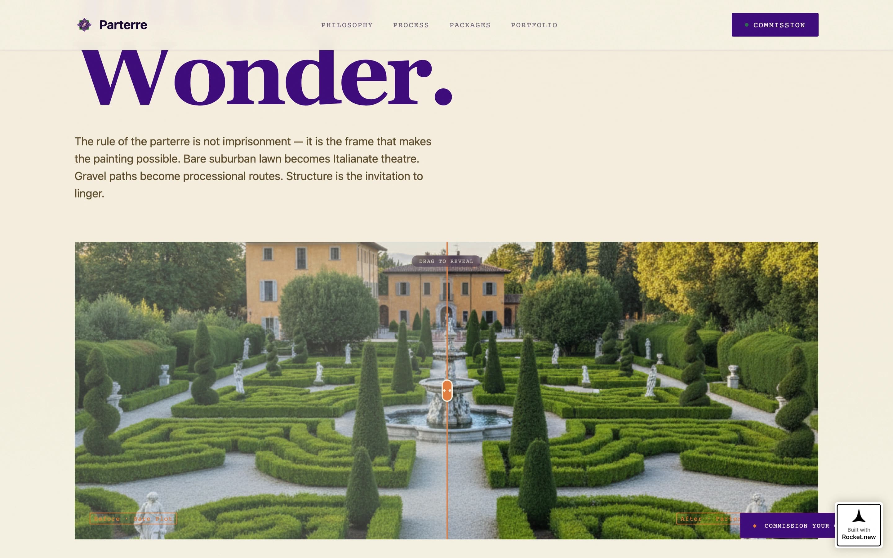 Parterre - Elegant Landscape Landing Page Template