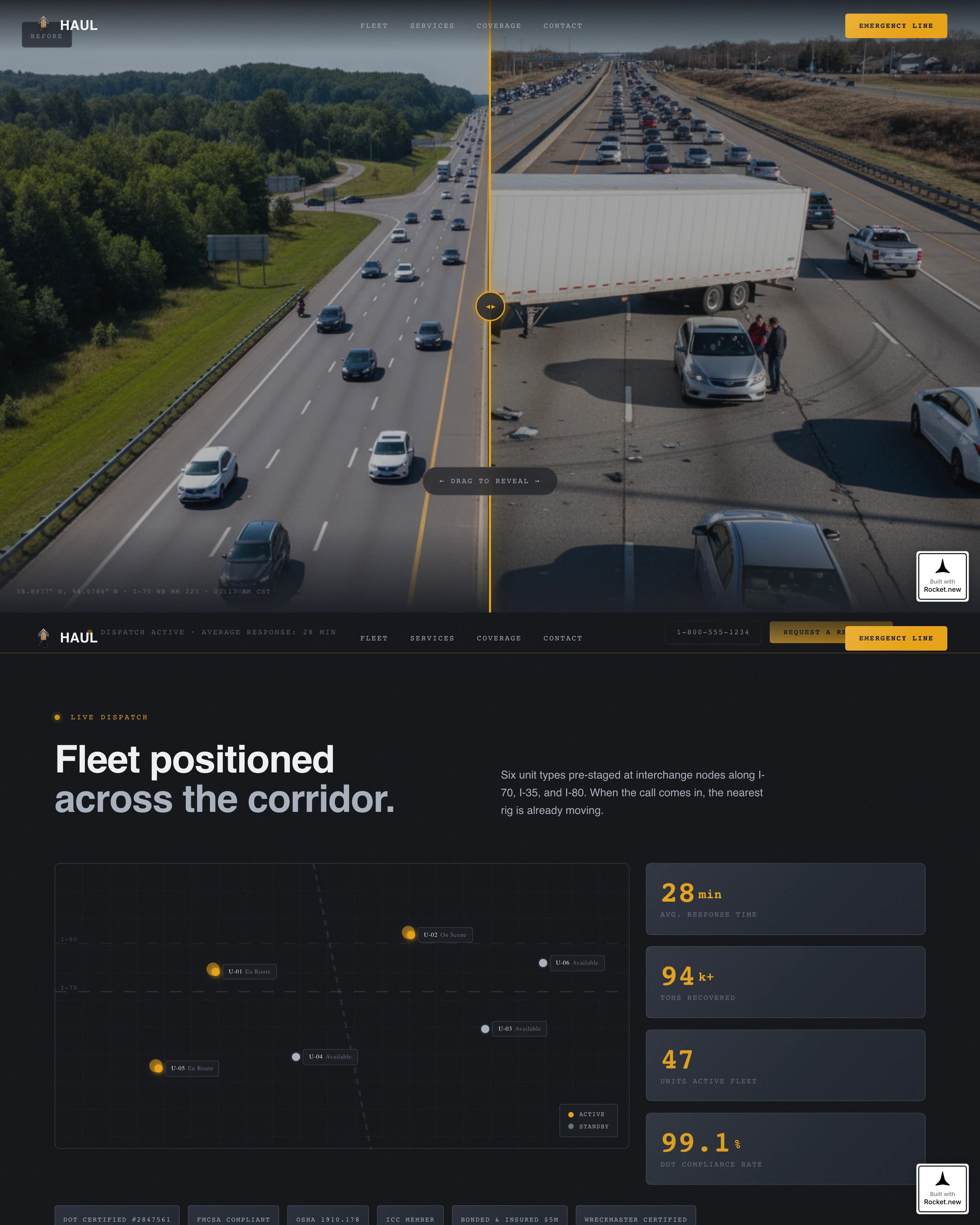 Haul - Powerful Flatbed Landing Page Template