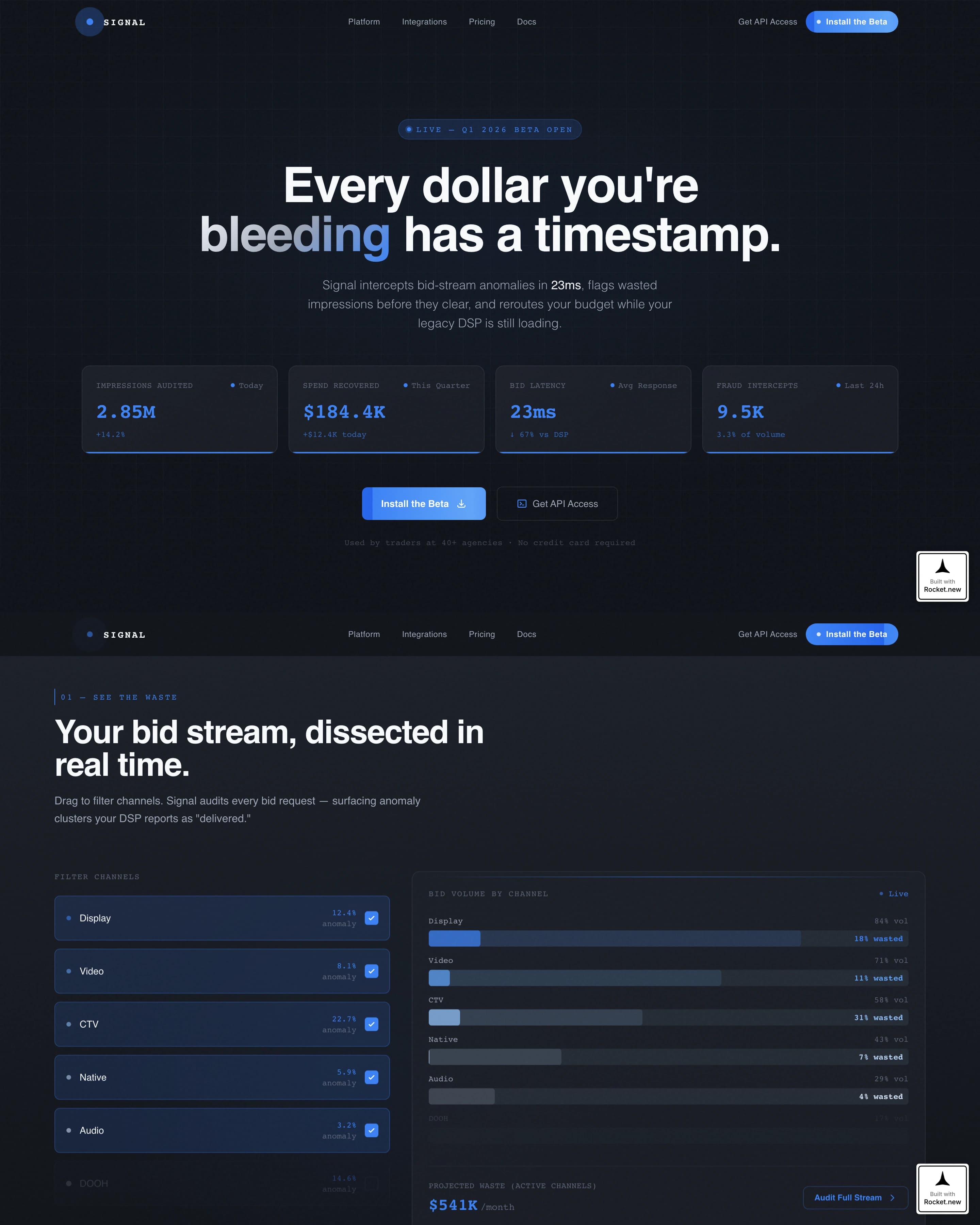 Signal - Precision Adtech Landing Page Template