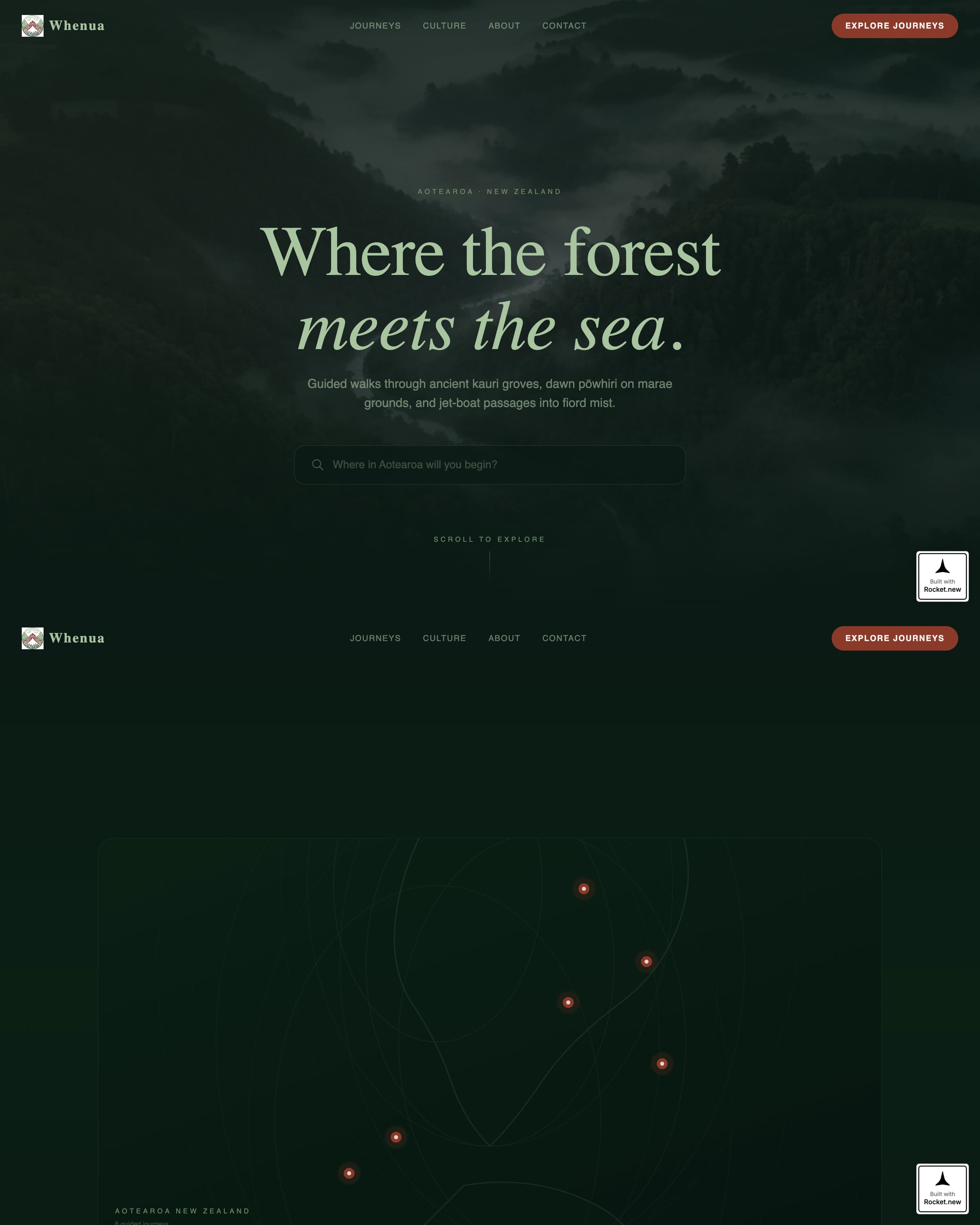 Whenua - Immersive Cultural Landing Page Template