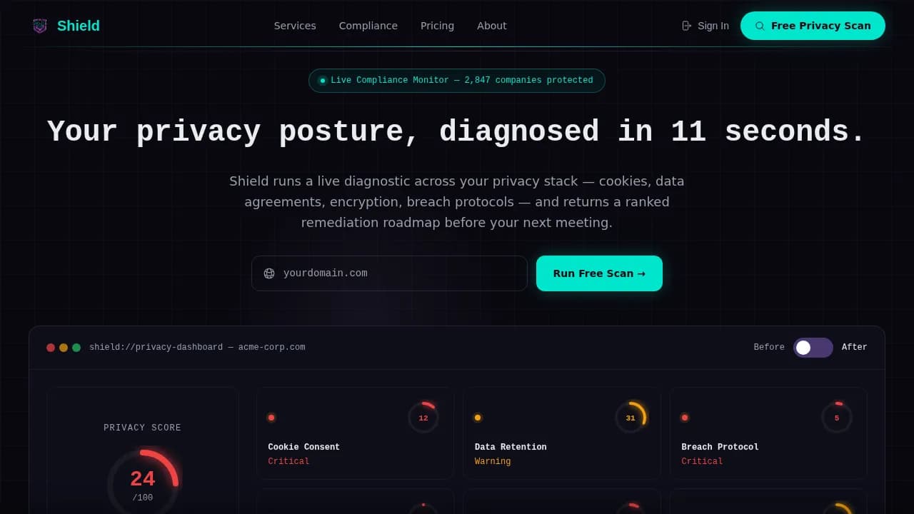 IT Services Company Privacy Policy Website Template