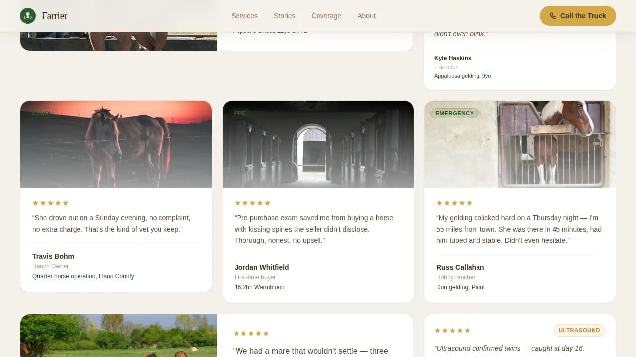 Equestrian — Premium Veterinary Care Landing Page Template