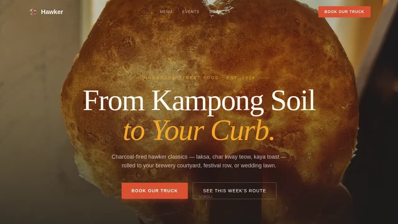 Cart — Street Food Truck Landing Page Template