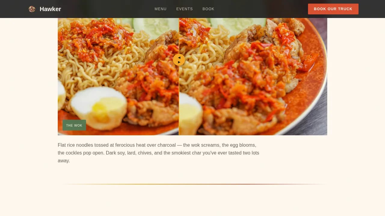 Cart — Street Food Truck Landing Page Template