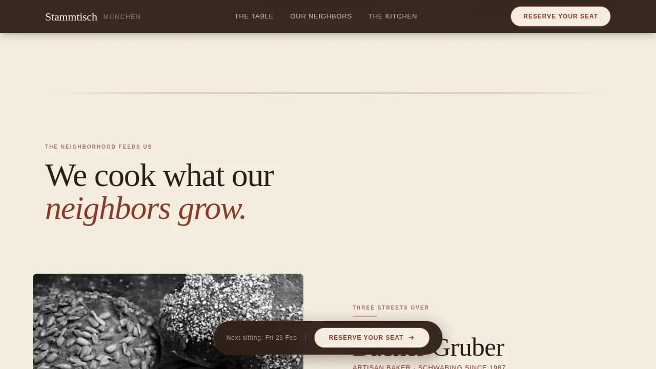 Taste — Warm German Tasting Landing Page Template