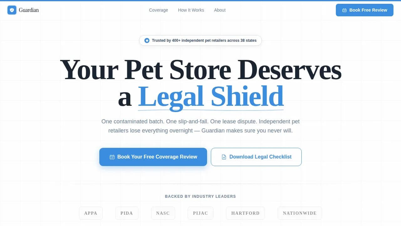 Protector — Trusted Pet Store Landing Page Template