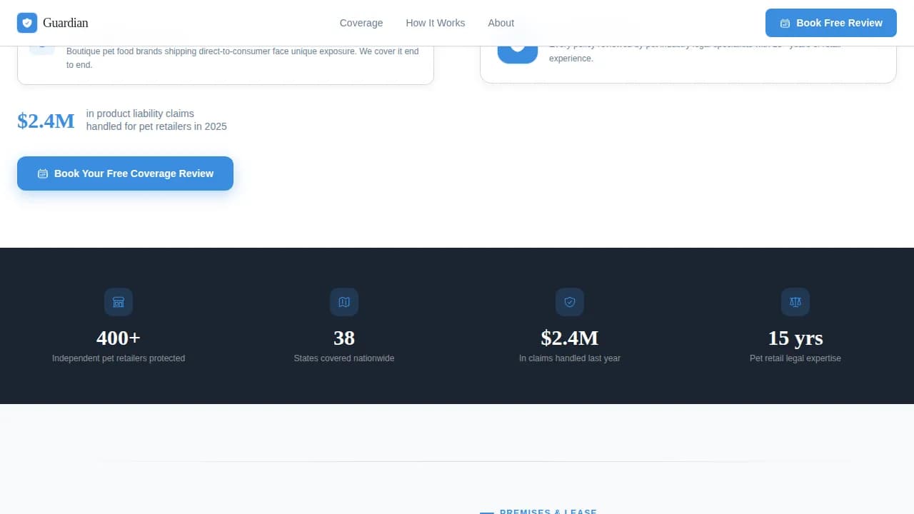 Protector — Trusted Pet Store Landing Page Template