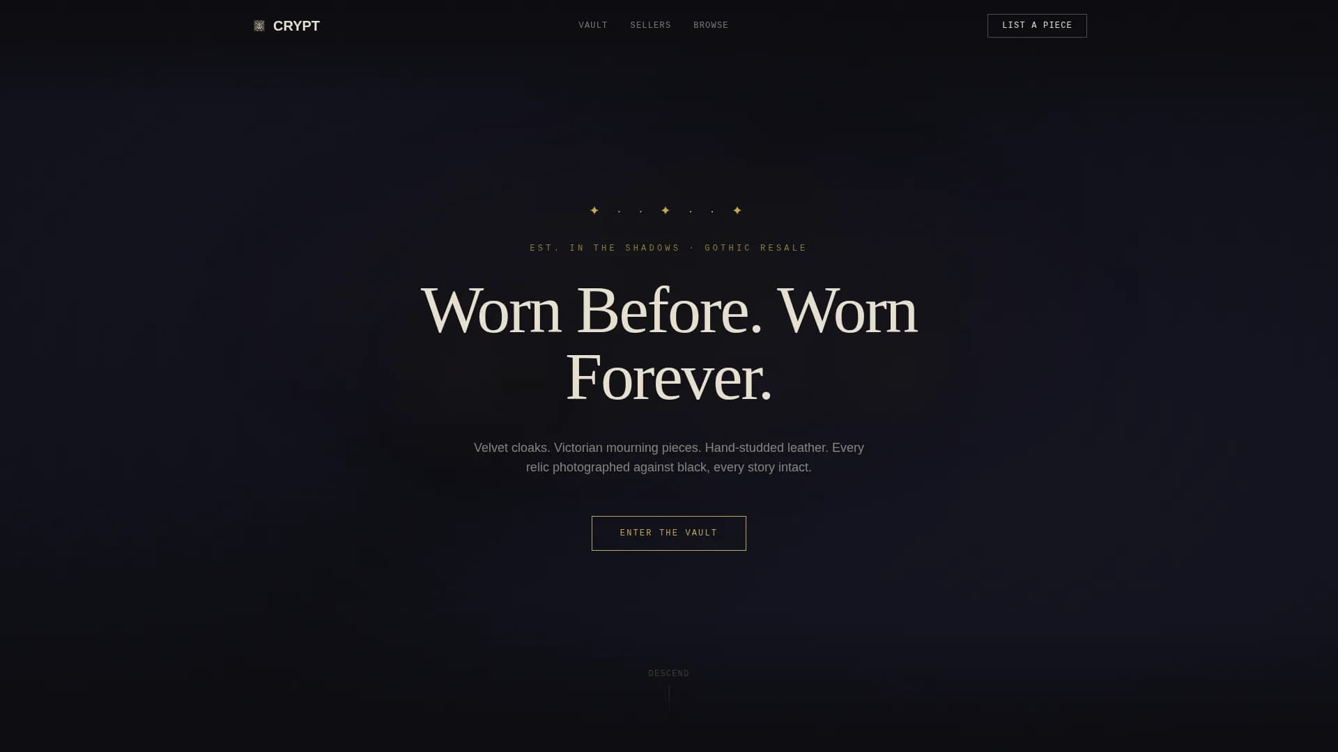 Gothic Fashion Professional Website Template