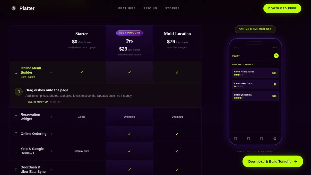 Feast — Rapid Restaurant Launch Landing Page Template