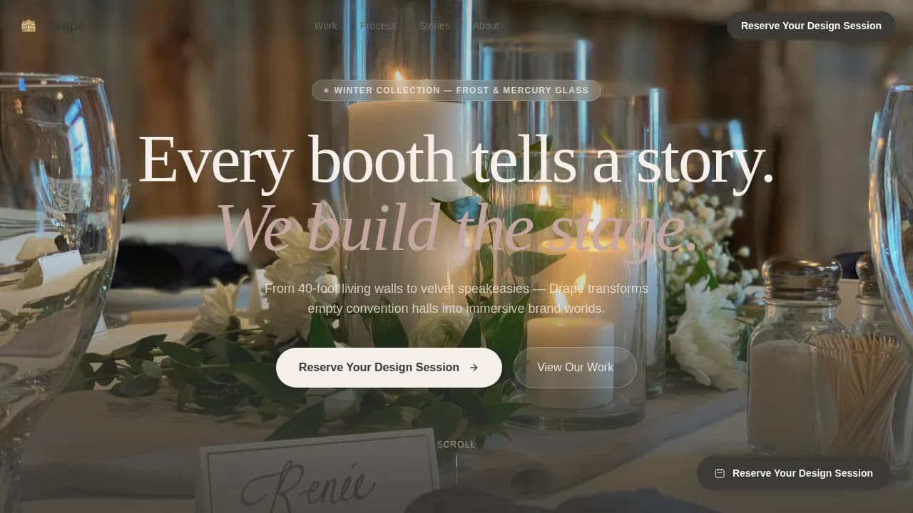Fabric — Innovative Event Styling Landing Page Template