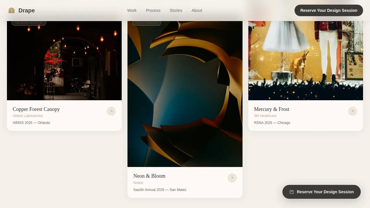 Fabric — Innovative Event Styling Landing Page Template