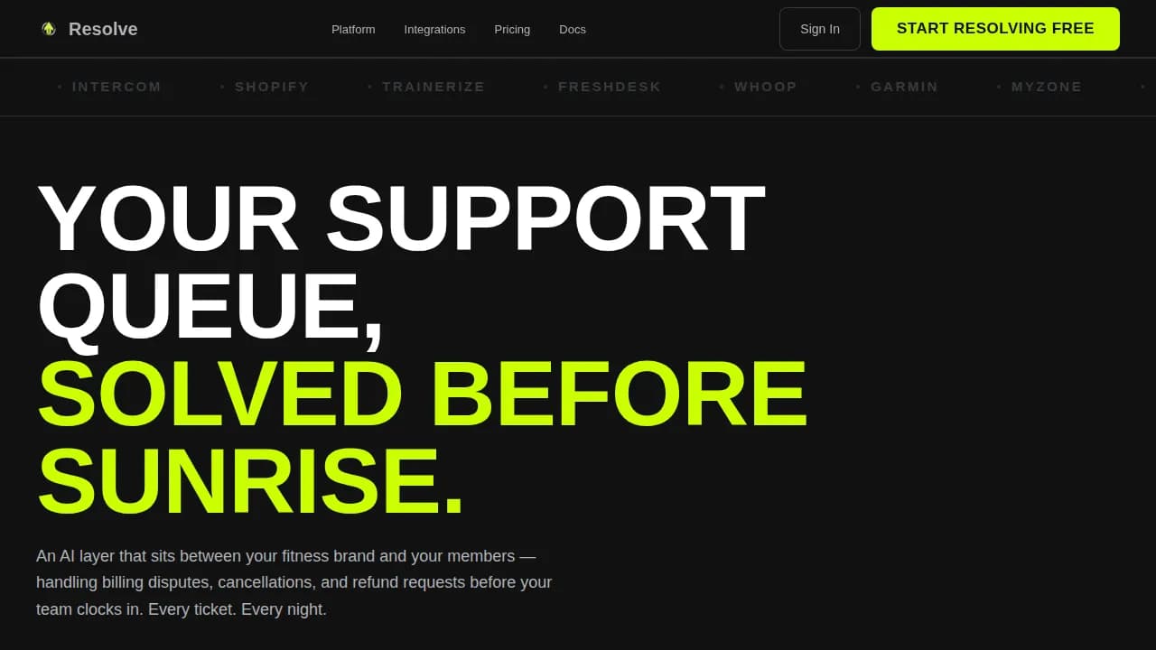Train — AI Fitness Automation Landing Page Template