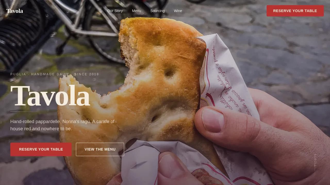Piazza — Vintage Italian Trattoria Landing Page Template