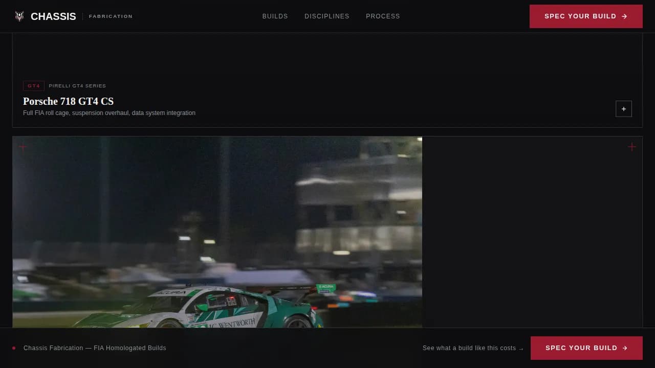 Turbo — Elite Motorsport Fabrication Landing Page Template