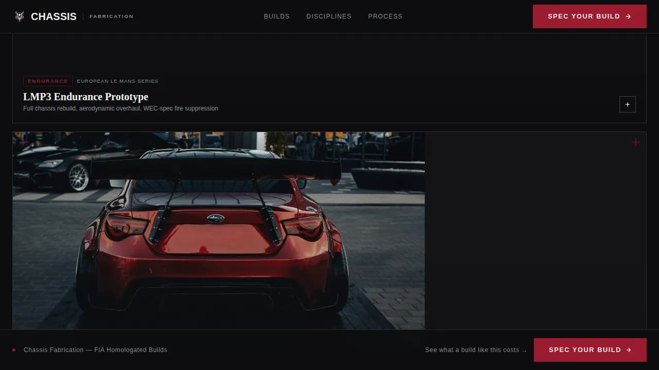 Turbo — Elite Motorsport Fabrication Landing Page Template