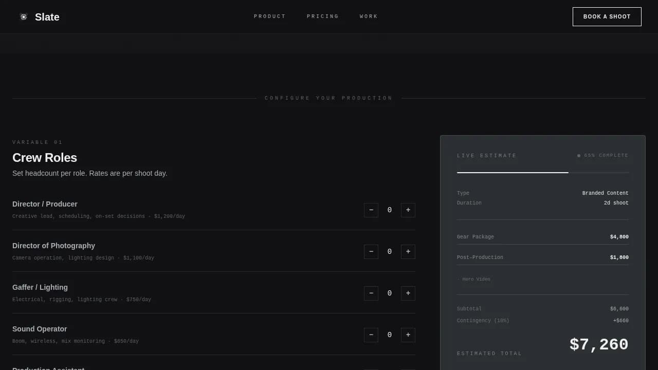 Estimate — Instant Video Production Landing Page Template