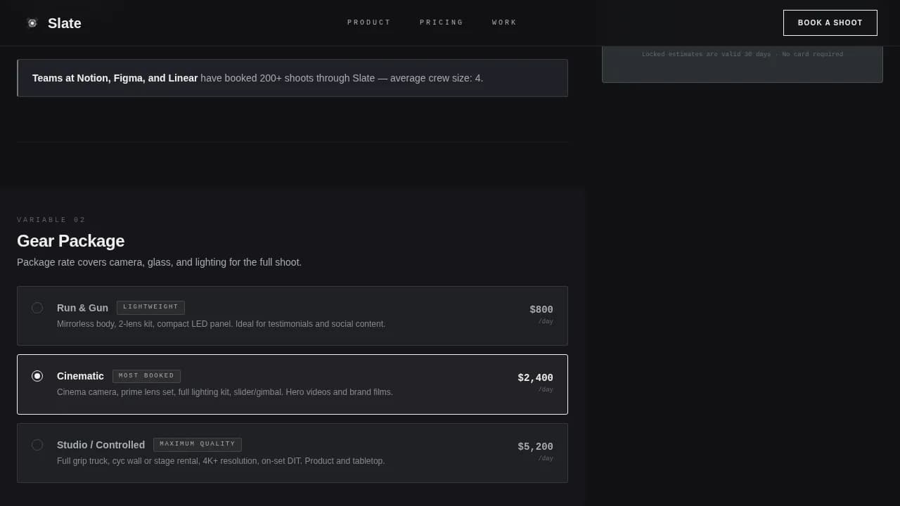 Estimate — Instant Video Production Landing Page Template