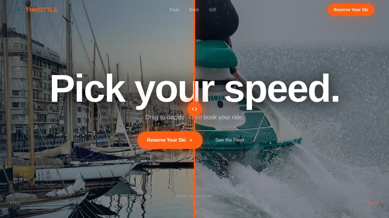 Turbo — Premium Watercraft Rental Landing Page Template