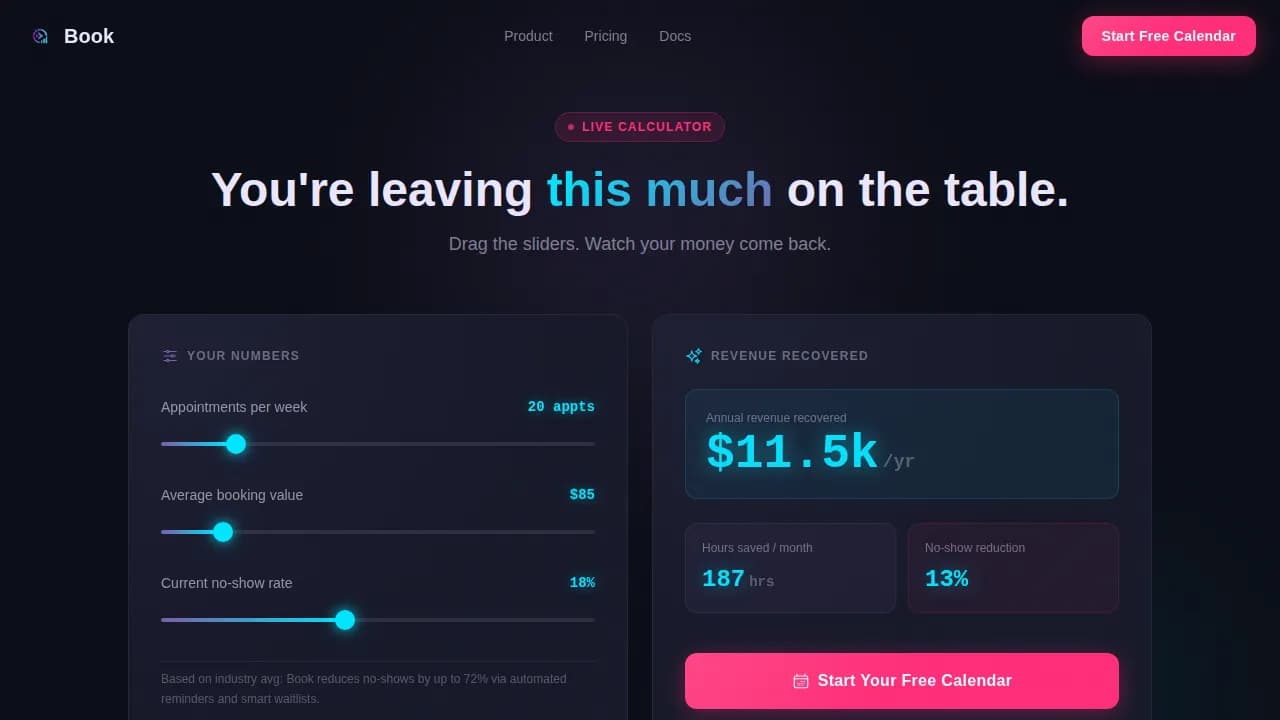 Reserve — Intelligent Booking Software Landing Page Template