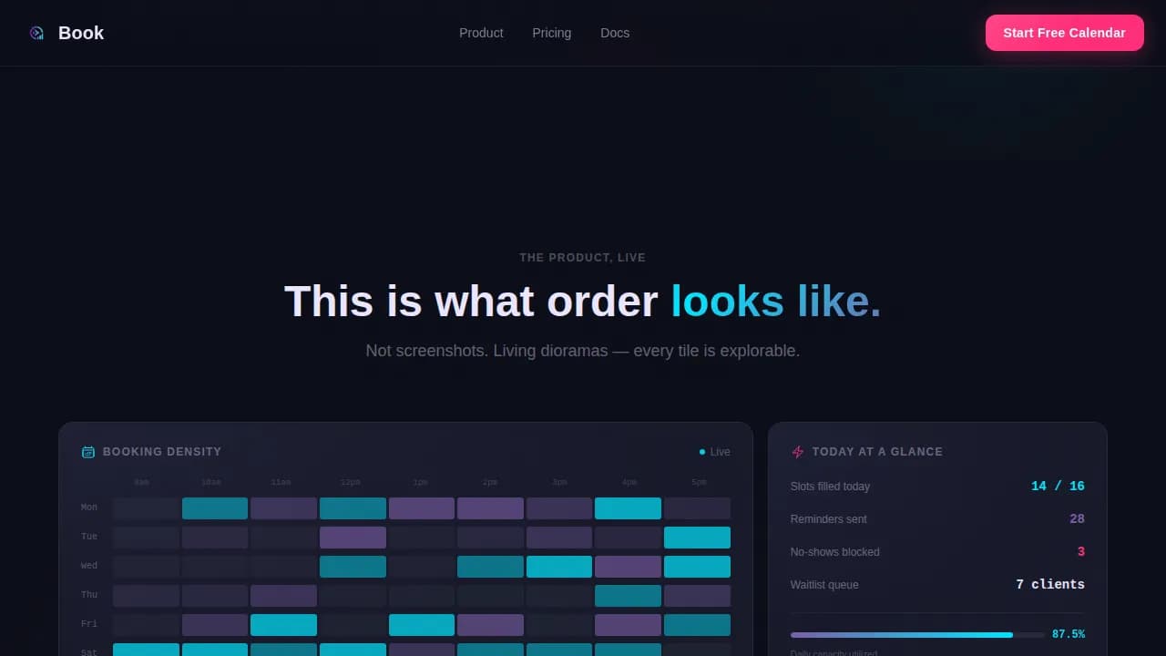 Reserve — Intelligent Booking Software Landing Page Template