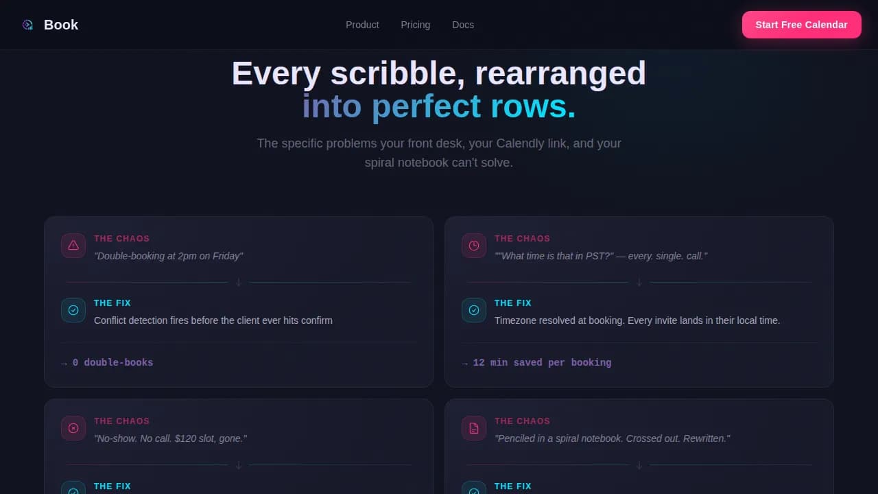 Reserve — Intelligent Booking Software Landing Page Template