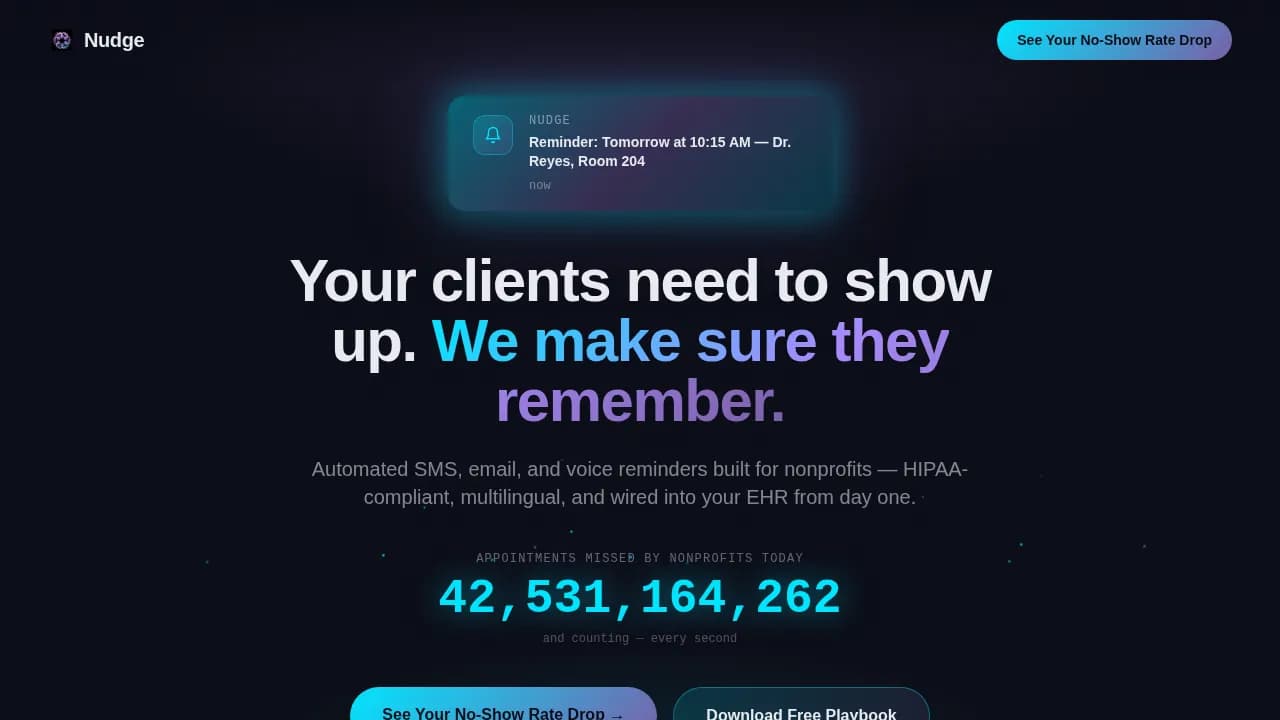 Remind — Intelligent Scheduling Software Landing Page Template