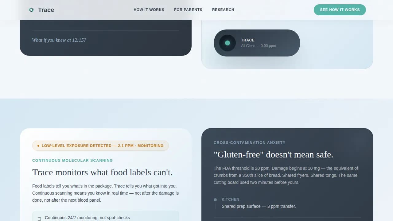 Detect — Smart Allergen Wearable Landing Page Template