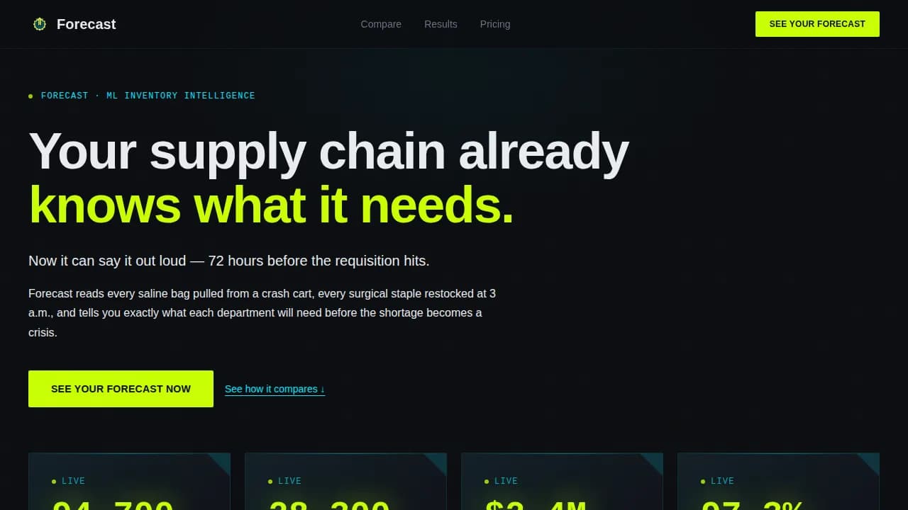Optimize — Smart Clinic Inventory Landing Page Template