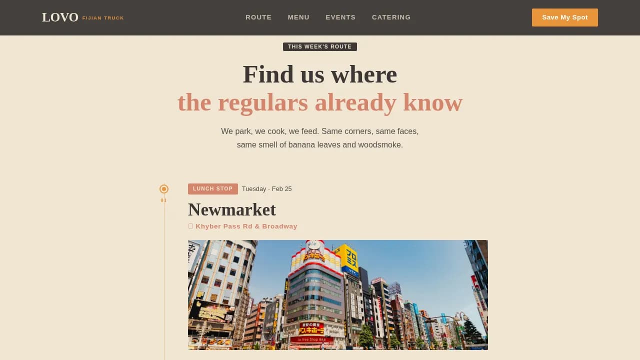 Mobile — Food Truck Event Landing Page Template