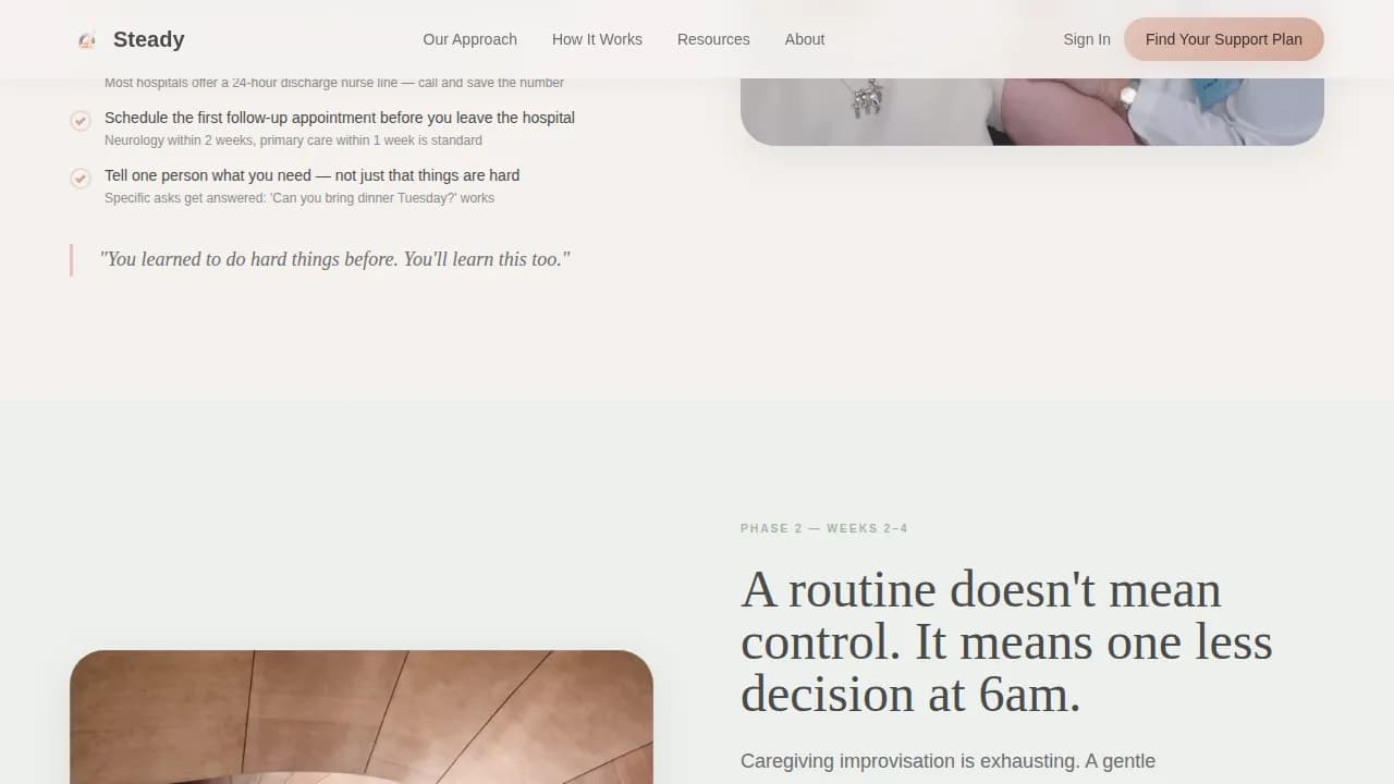 Recovery — Supportive Rehabilitation Coaching Landing Page Template
