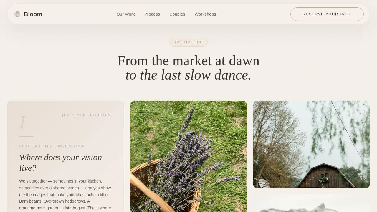 Petal — Organic Bohemian Florist Landing Page Template
