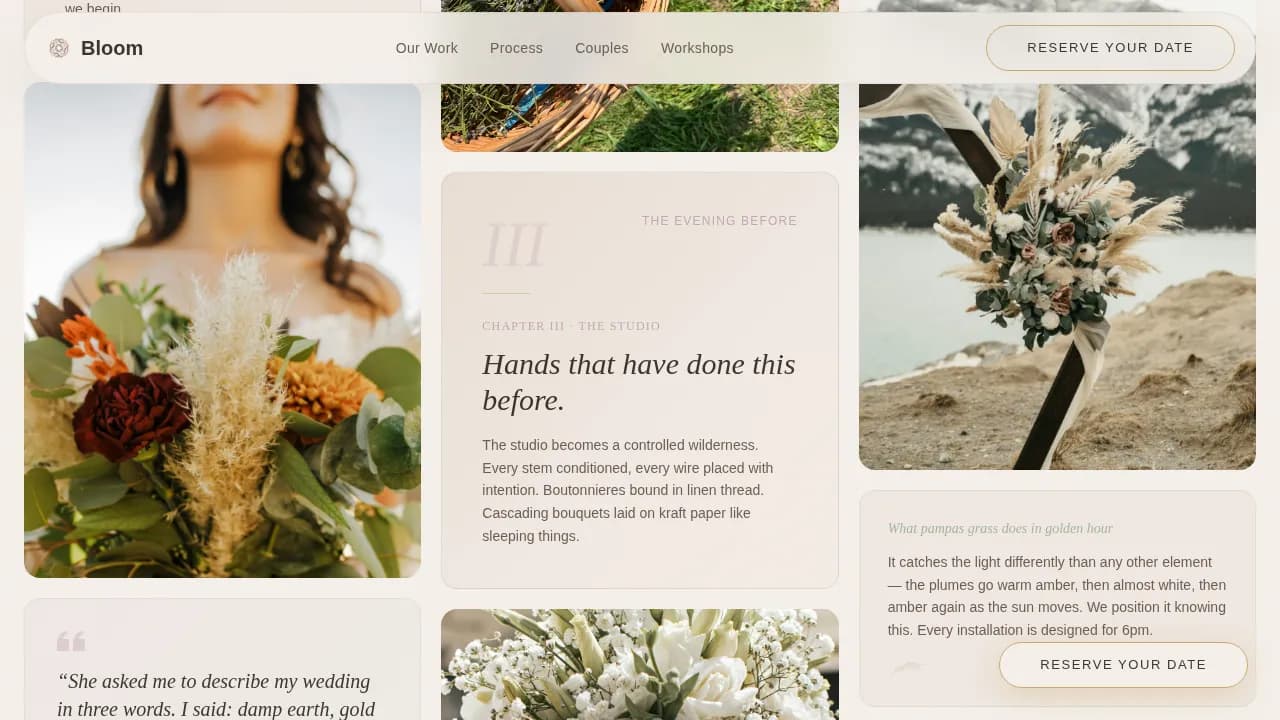 Petal — Organic Bohemian Florist Landing Page Template