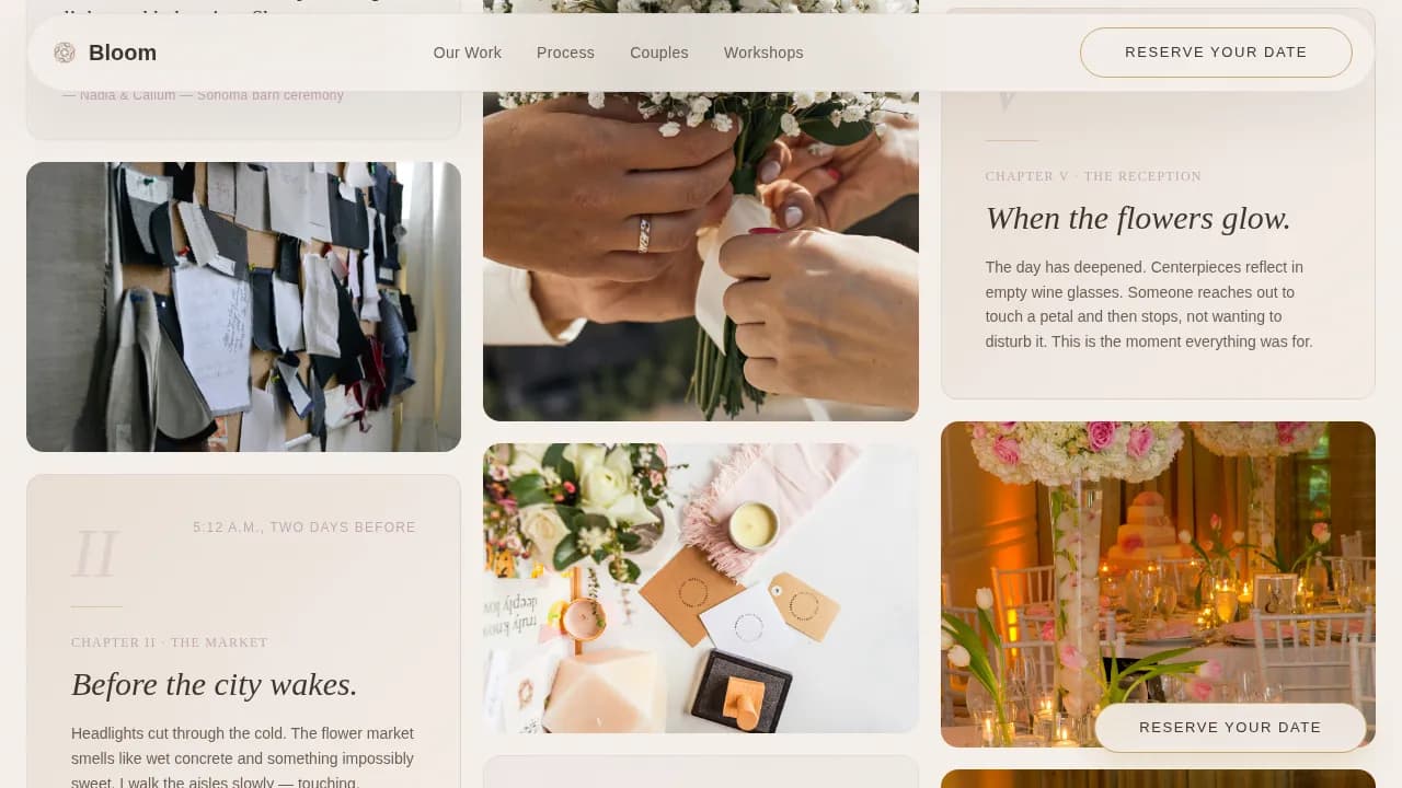Petal — Organic Bohemian Florist Landing Page Template